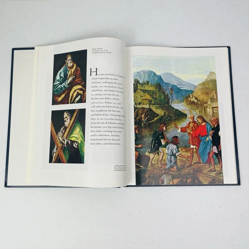 Lift Up Thine Eyes Vintage Memory Funeral Book Inspirational Bible Masterpieces